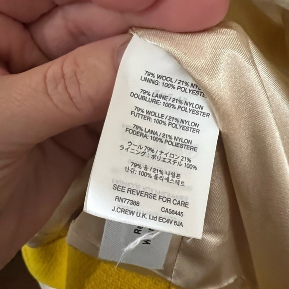 J.Crew Majesty Peacoat Stadium Cloth by Nelo Gori- size 2 - Picture 9 of 12